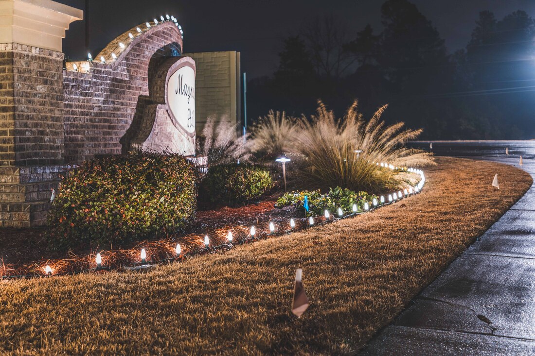 Subdivision sign lights