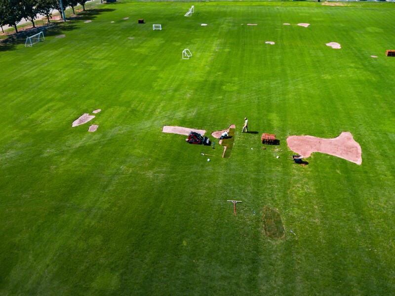 Patching up a soccer field