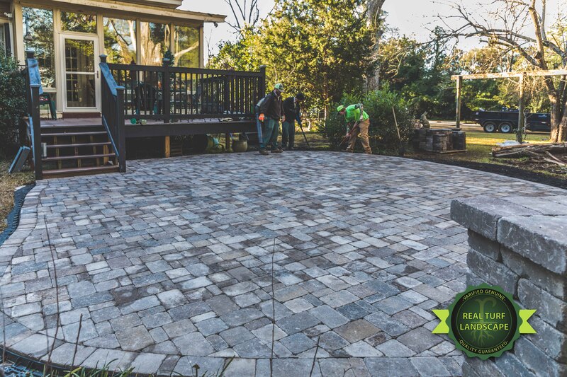 Paver patio installation in Perry